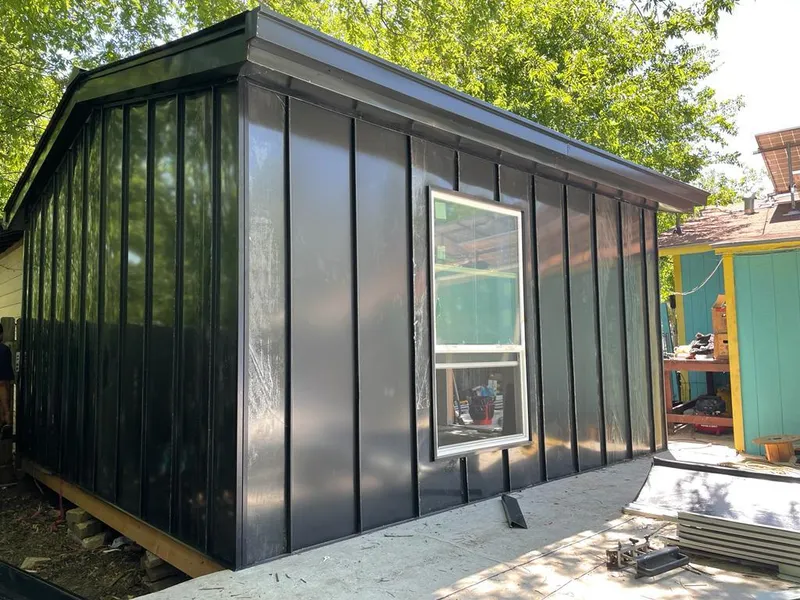 Black standing seam metal wall panels for Metal Roof Installation in Camden